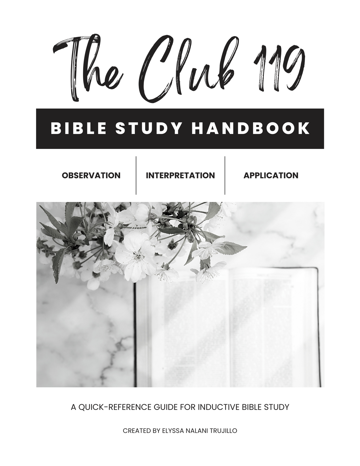 The Club 119 Bible Study Handbook | Letter Size