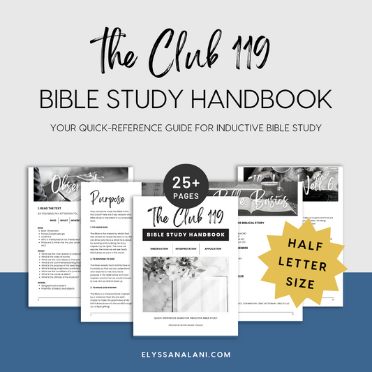The Club 119 Bible Study Handbook | Half-Letter Size